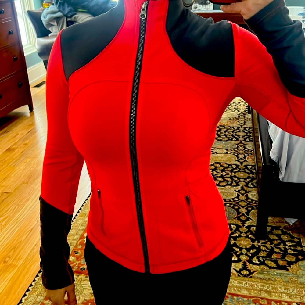 lululemon athletica Red and Black Full-Zip Jacket
